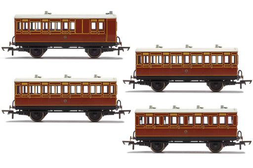 Hornby Bulk Pack - LBSCR 4-Wheel Coaches (4pcs) (R40115, R40116, R40116A, R40118)