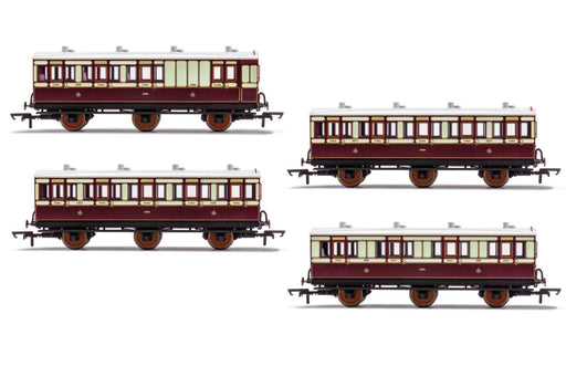 Hornby Bulk Park - LNWR 6-Wheel Coaches (4pcs) (R40119, R40120, R40120A, R40122)