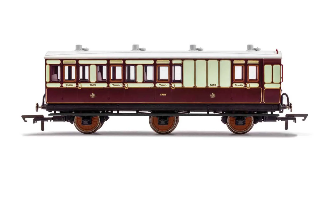 Hornby Bulk Park - LNWR 6-Wheel Coaches (4pcs) (R40119, R40120, R40120A, R40122)
