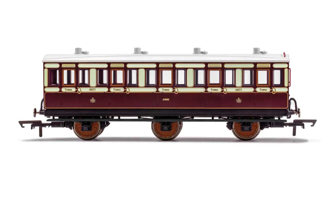 Hornby Bulk Park - LNWR 6-Wheel Coaches (4pcs) (R40119, R40120, R40120A, R40122)