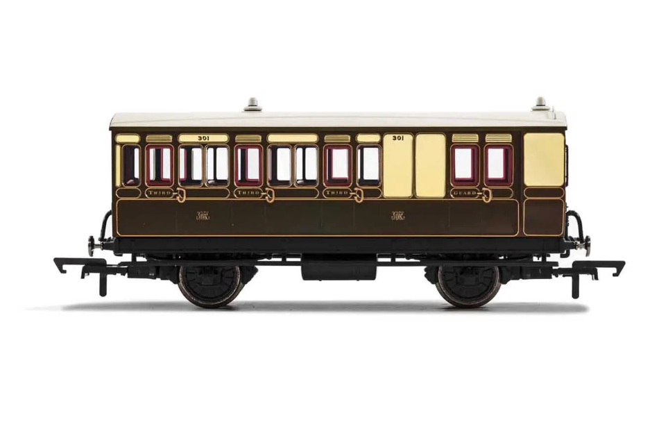 Hornby Bulk Pack - GWR 4-Wheel Coaches (4pcs) (R40111, R40112, R40112A, R40114)