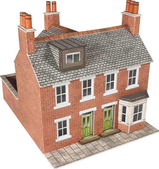 Metcalfe PN103 N Scale Terraced Houses in Red Brick