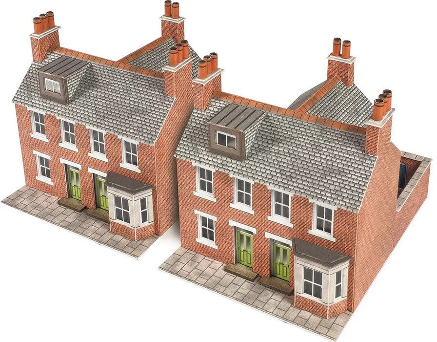 Metcalfe PN103 N Scale Terraced Houses in Red Brick