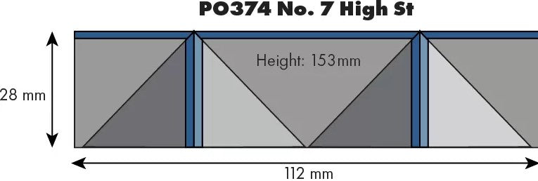 Metcalfe PO374 Low Relief Number 7 High Street Shop Front