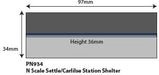 Metcalfe PN934 N Scale Settle & Carlisle Railway Station Shelter