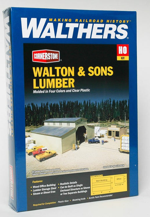 WALTHERS 933-3057 Walton and Sons Lumber Company -Main Building: 9 x 9 x 4-1/2"; Office: 3 x 4-1/2 x 2-1/2"