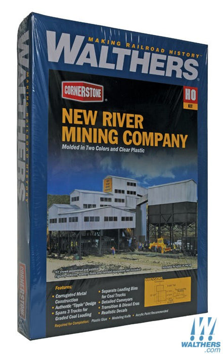 WALTHERS 933-3017 New River Mining Company -- Kit - Main Building: 31.2 x 22.5 x 23.2cm