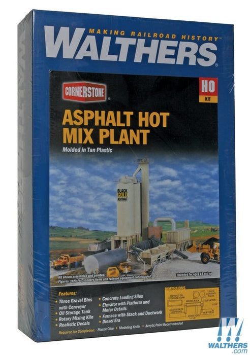 WALTHERS 933-3085 Black Gold Asphalt Hot Mix Plant -24.3 x 35.3 x 26.2cm