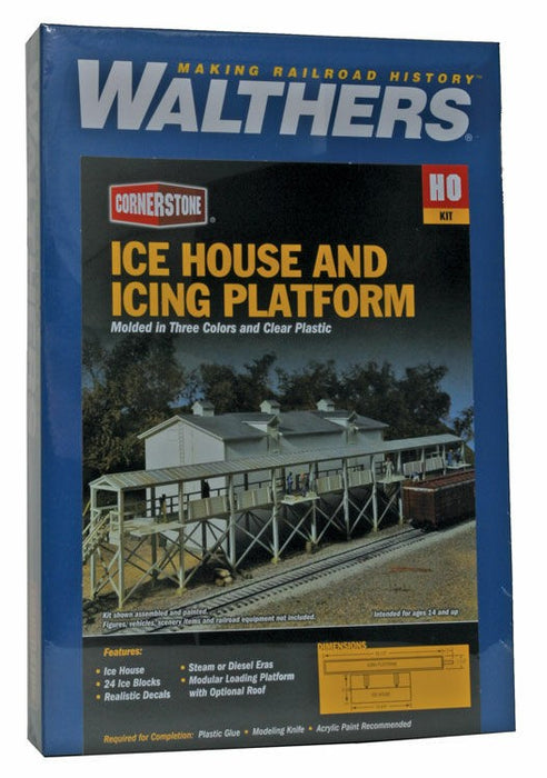 WALTHERS 933-3049 Icehouse and Platform - 46.9 x 15.8cm