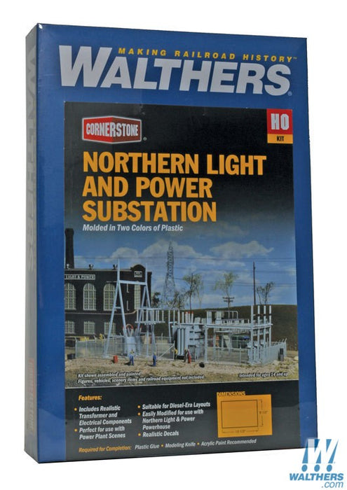 WALTHERS 933-3025 Northern Light & Power Substation -21.6 x 31.8cm