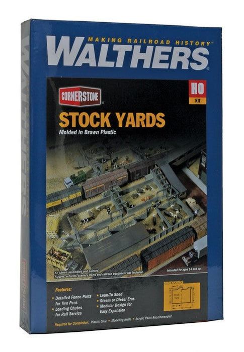WALTHERS 933-3047 Stock Yards - 2 Pens - 22.9 x 17.8cm 