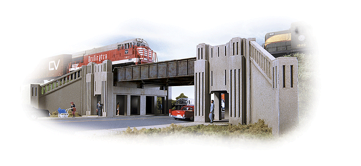 WALTHERS 933-3800 Art Deco Highway Underpass -21.2 x 16.8 x 4.7cm
