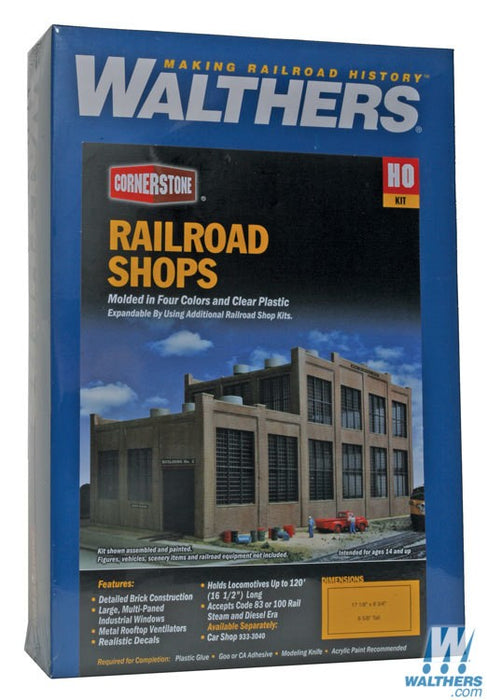 WALTHERS 933-2970 Railroad Shop - 43.4 x 22.2 x 22cm