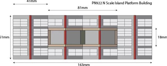 Metcalfe PN922 N Scale Island Platform