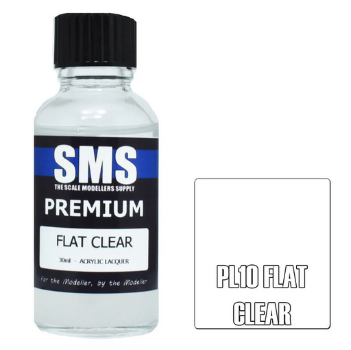 SMS PL10 Premium Lacquer GENERAL COLOUR - FLAT CLEAR (30ml)