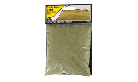 WOODLAND SCENICS FS615 2mm Static Grass Light Green (70g)