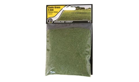 WOODLAND SCENICS FS617 4mm Static Grass Dark Green (42g)
