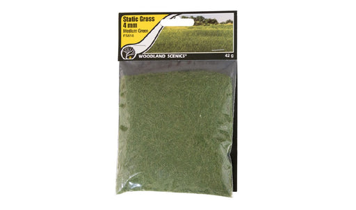 WOODLAND SCENICS FS618 4mm Static Grass Medium Green (42g)