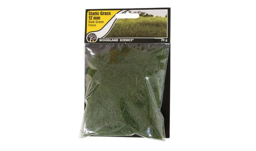WOODLAND SCENICS FS625 12mm Static Grass Dark Green 