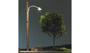 WOODLAND SCENICS JP5638 Wooden Pole Street Lights - N Scale [3pcs]