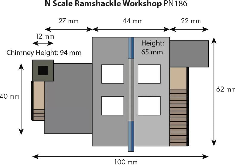 Metcalfe PN186 N Scale Ramshackle Workshop