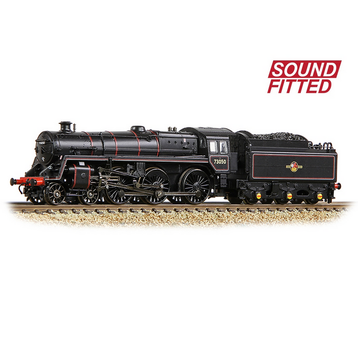 Graham Farish 372-729SF BR Standard 5MT with BR1 Tender 73050 BR Lined Black Late Crest with DCC Sound