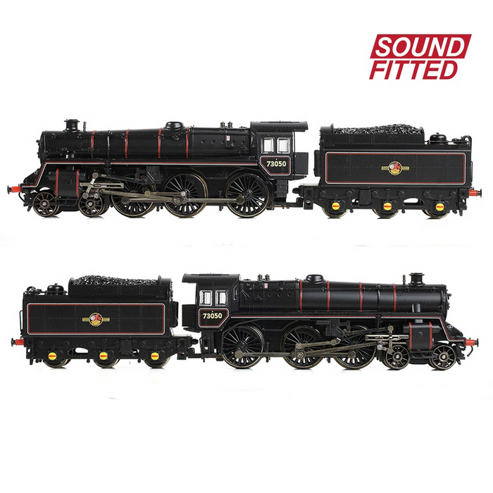 Graham Farish 372-729SF BR Standard 5MT with BR1 Tender 73050 BR Lined Black Late Crest with DCC Sound