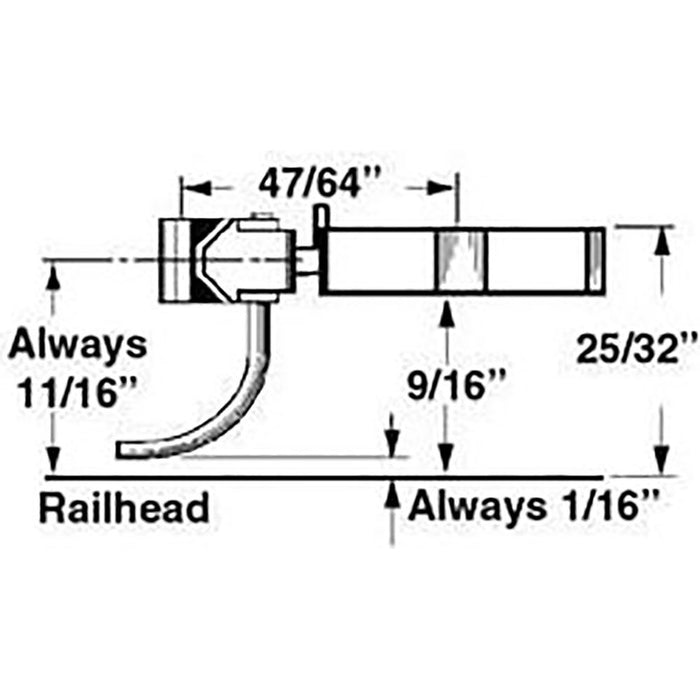 Kadee 745 - #745 O Gauge Type E - Medium Centerset Metal Couplers with Plastic Gearboxes (4pcs)
