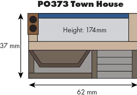 Metcalfe PO373 OO Scale Low Relief Town House