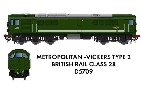 Rapido 905501 BR Class 28 D5709 BR Green with DCC Sound