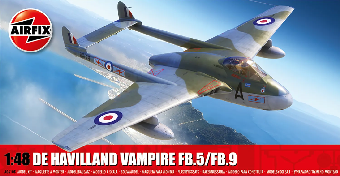 Airfix A06108 1:48 de Havilland Vampire FB.5/FB.9