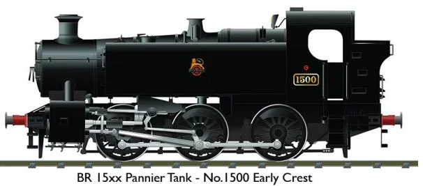Rapido 904502 BR 15XX #1500 BR Black Early Crest Unlined with DCC Sound
