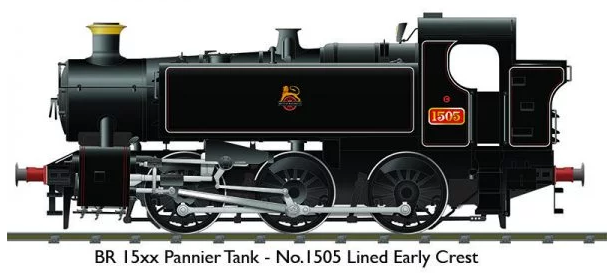 Rapido 904503 BR 15XX #1505 Black Crest Lined with DCC Sound