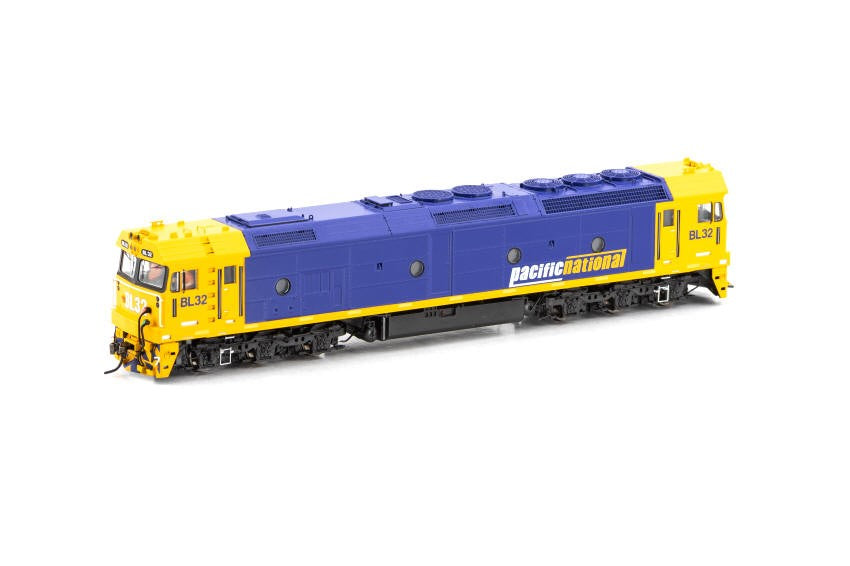 Auscision BL-14 BL32 Pacific National Intermodal with Large Front Numbers - Blue/Yellow