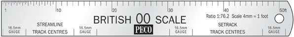 Peco SL-20 OO Scale Ruler