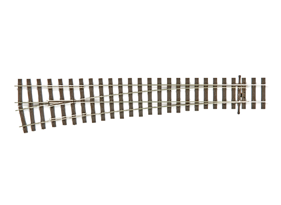 Peco SL-U1189 Bullhead OO Gauge Left Hand Turnout - Large Radius