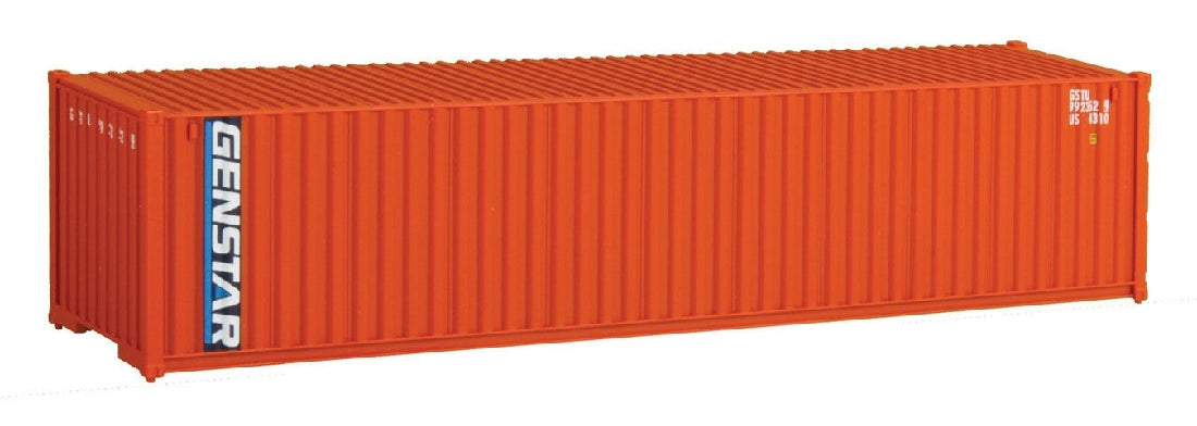 WALTHERS 949-8152 40' Corrugated Container - Genstar (orange, blue, white)