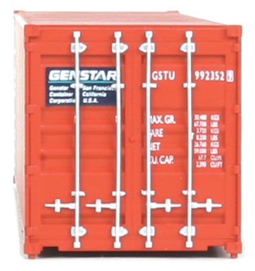 WALTHERS 949-8152 40' Corrugated Container - Genstar (orange, blue, white)