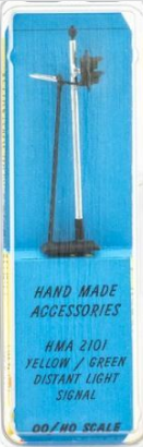 Hand Made Accessories 2101 HO Scale - 2 Aspect Yellow/ Green Distant Signal