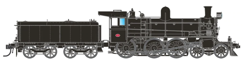SDS Models D3523 D3 690 Steam Locomotive Flared top Tender with DCC Sound