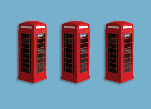 MODEL SCENE 5190 Telephone Boxes (3pcs)
