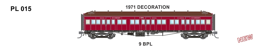 Austrains PL015 PL Series Passenger Carriage 1971 livery 9BPL