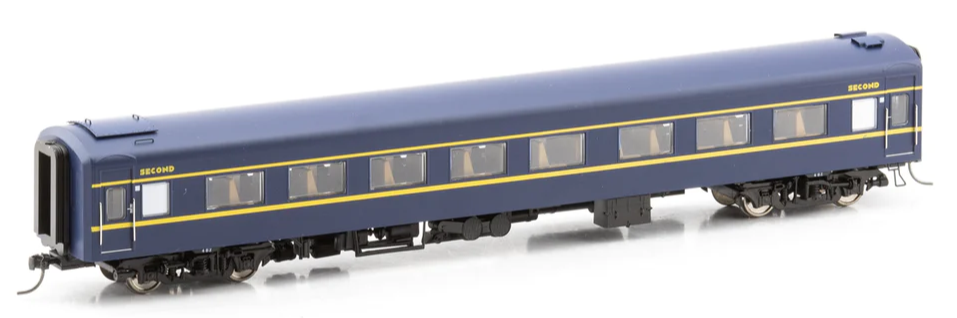 Powerline 501C BZ6 Second Class Passenger Car in VR Blue and Gold