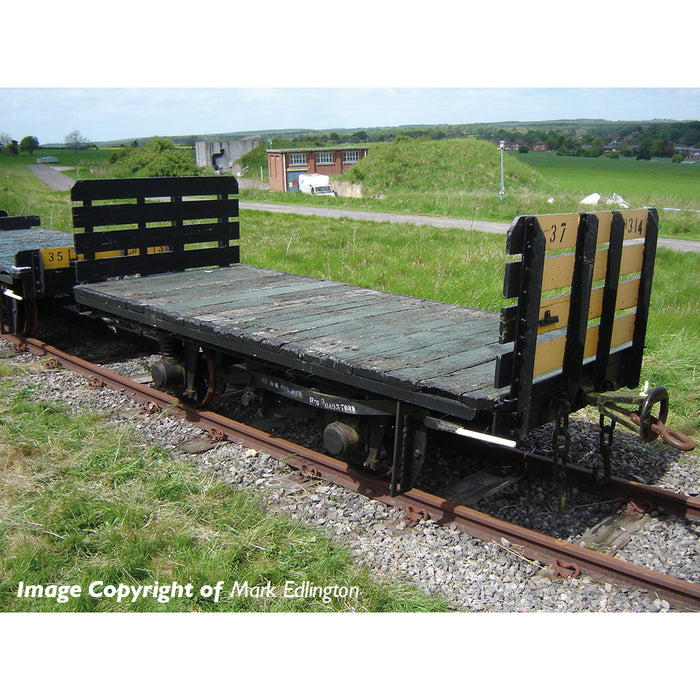 Bachmann Narrow Gauge 393-175 RNAD Flat Wagon Planked Ends RNAD Dean Hill with Sleeper Load