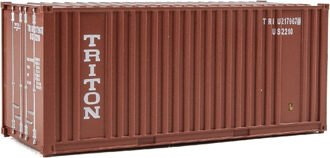 WALTHERS 949-8004 20' Corrugated Container with Flat Panel Triton (brown, white)