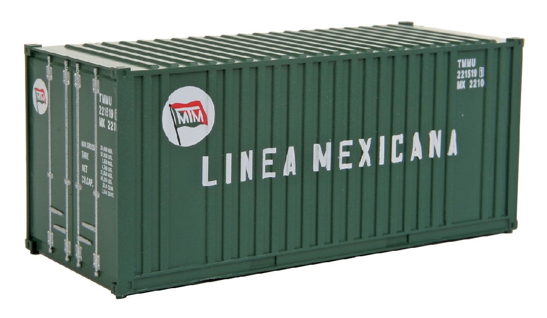 WALTHERS 949-8008 20' Corrugated Container with Flat Panel -Linea Mexicana