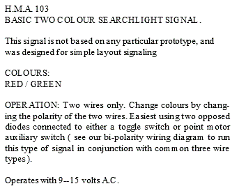 Hand Made Accessories 103 N Scale - Searchlight Signal