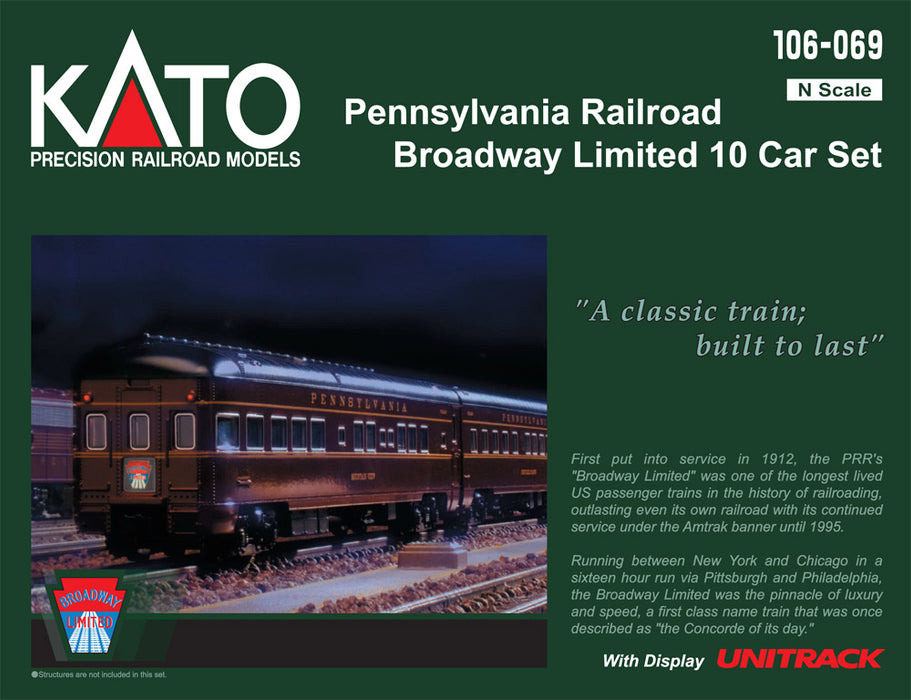 Kato 106-069 PRR Broadway Limited Coach Set