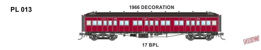 Austrains PL013 PL Series Passenger Carriage 1966 livery 17BPL