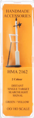 Hand Made Accessories HMA2162 HO Scale - Single Distant Searchlight Green/ Yellow